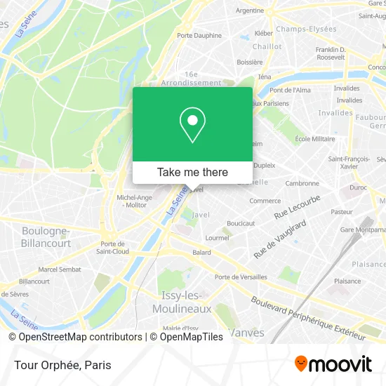 Tour Orphée map