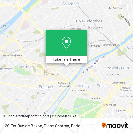 Mapa 20 Ter Rue de Bezon, Place Charras
