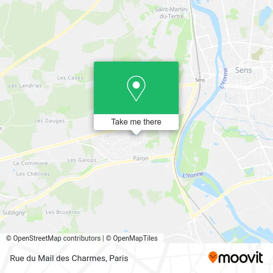 Mapa Rue du Mail des Charmes
