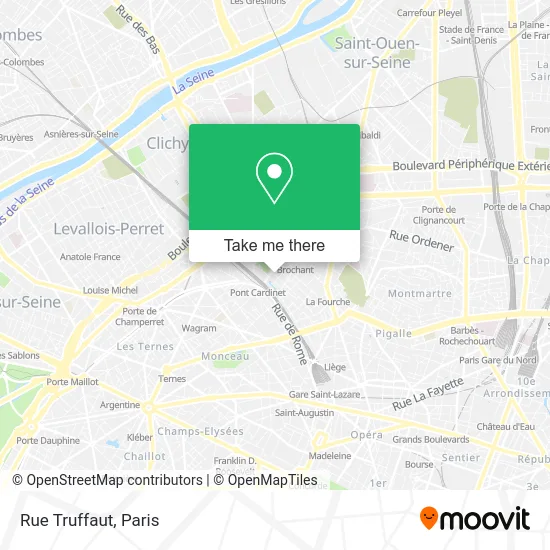 Rue Truffaut map