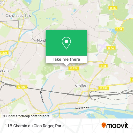 11B Chemin du Clos Roger map