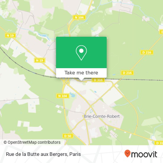 Mapa Rue de la Butte aux Bergers