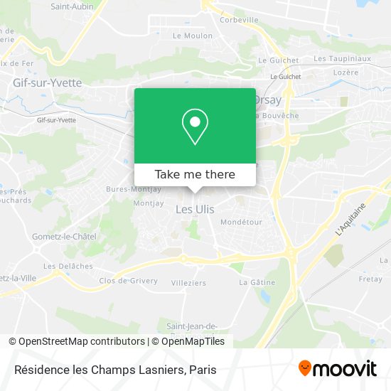 Mapa Résidence les Champs Lasniers