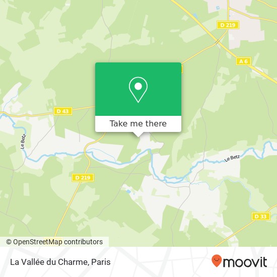 Mapa La Vallée du Charme