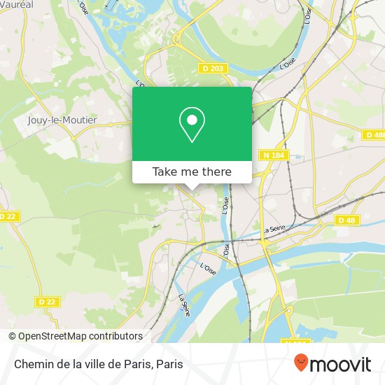 Chemin de la ville de Paris map