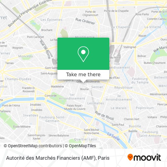 Autorité des Marchés Financiers (AMF) map