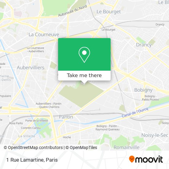Mapa 1 Rue Lamartine