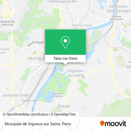 Mosquée de Vigneux sur Seine map