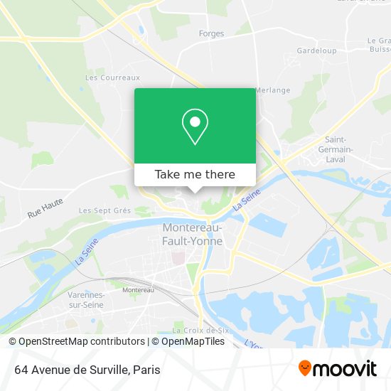 Mapa 64 Avenue de Surville