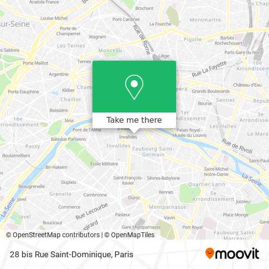 Mapa 28 bis Rue Saint-Dominique