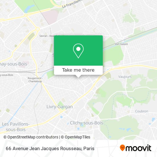 Mapa 66 Avenue Jean Jacques Rousseau