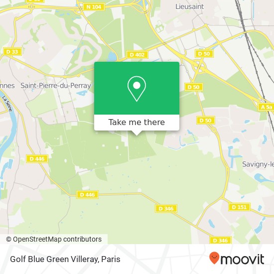 Golf Blue Green Villeray map