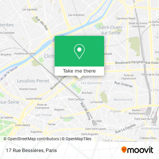 Mapa 17 Rue Bessières