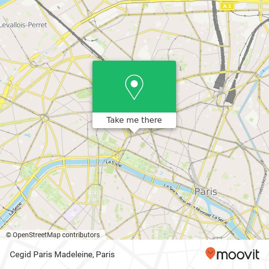 Cegid Paris Madeleine map