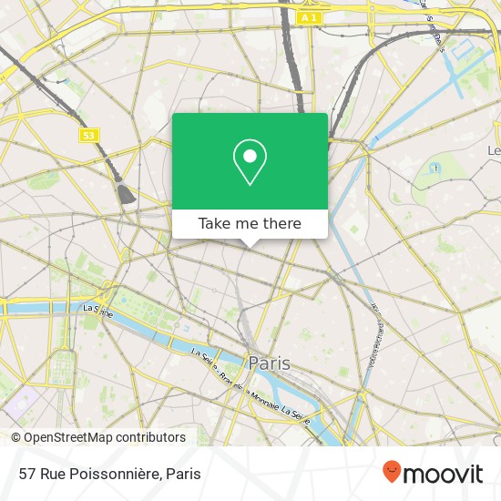 Mapa 57 Rue Poissonnière