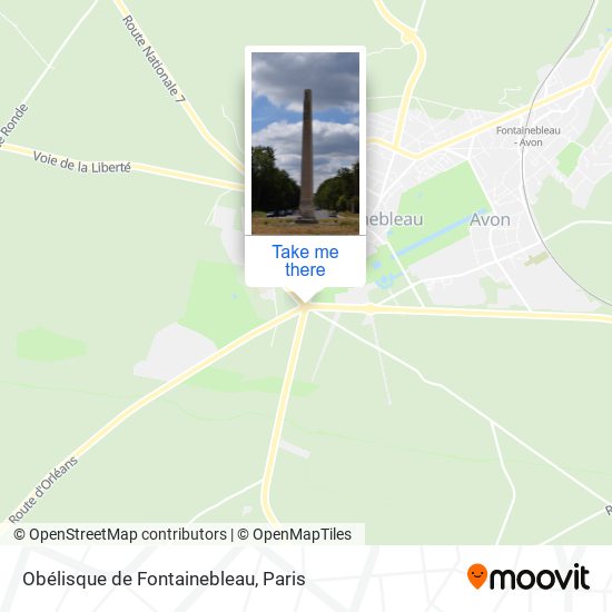 Mapa Obélisque de Fontainebleau