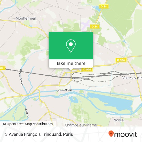 Mapa 3 Avenue François Trinquand