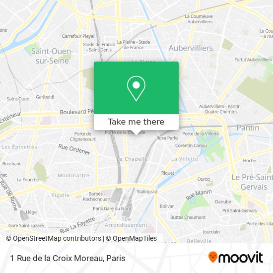Mapa 1 Rue de la Croix Moreau