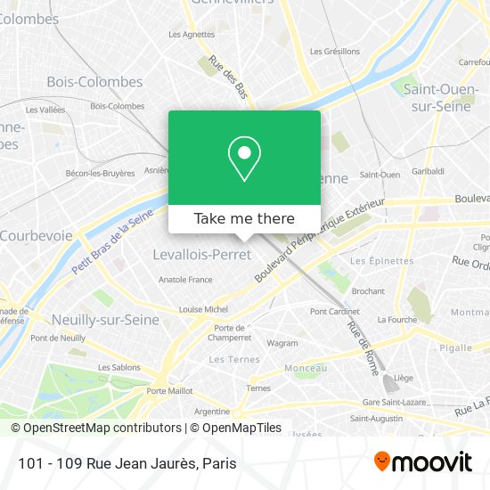 Mapa 101 - 109 Rue Jean Jaurès