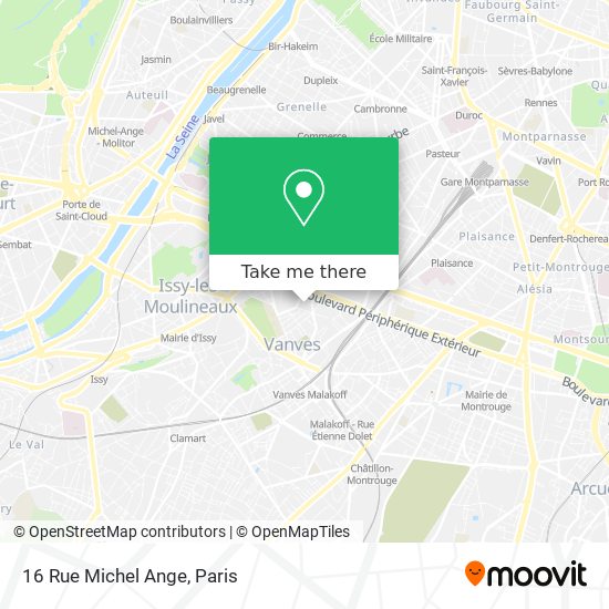 Mapa 16 Rue Michel Ange