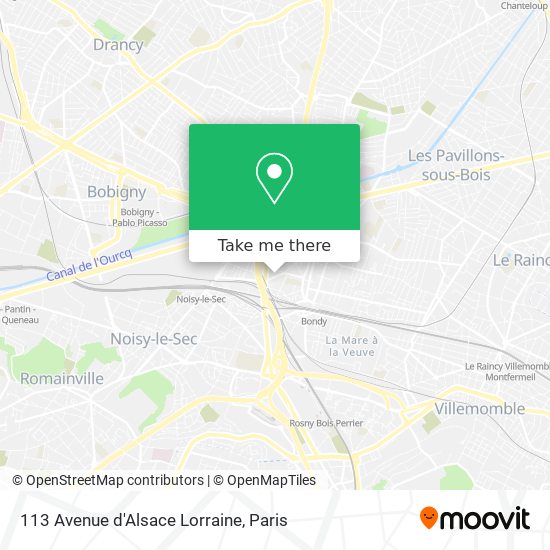 Mapa 113 Avenue d'Alsace Lorraine