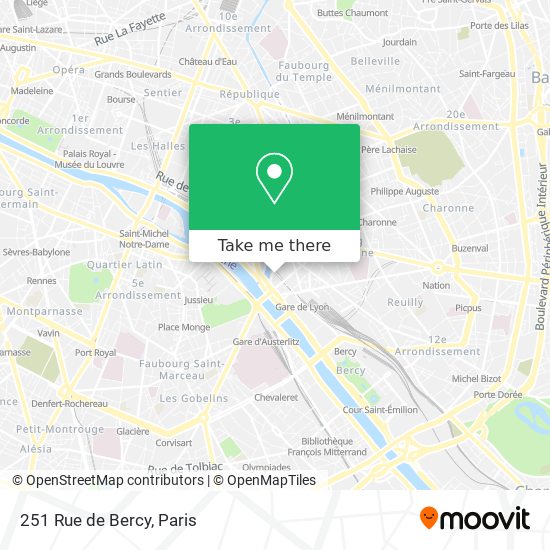 Mapa 251 Rue de Bercy
