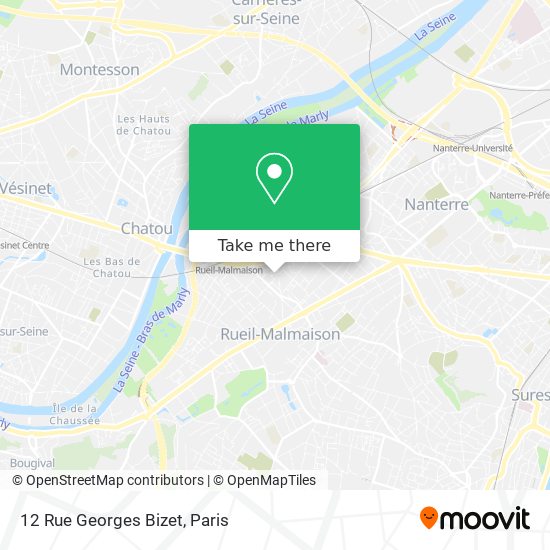 Mapa 12 Rue Georges Bizet