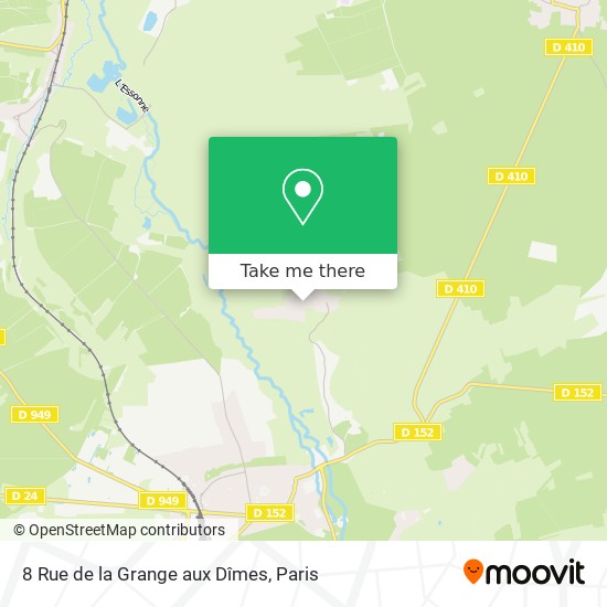 Mapa 8 Rue de la Grange aux Dîmes