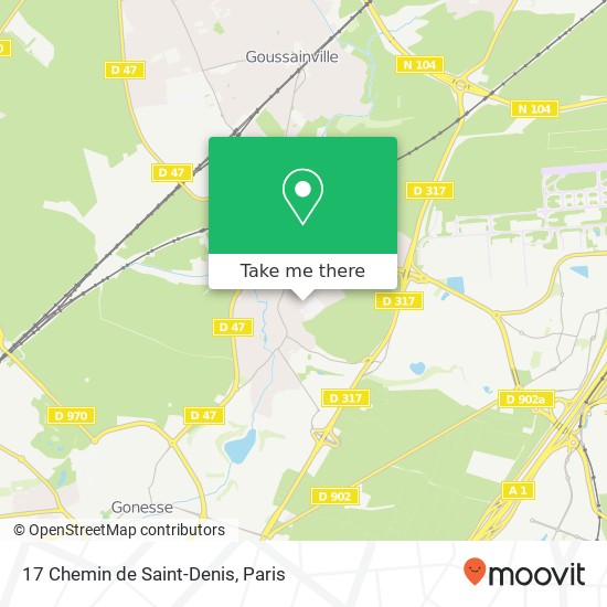 Mapa 17 Chemin de Saint-Denis