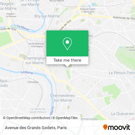 Avenue des Grands Godets map