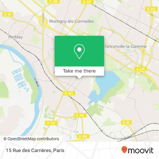 Mapa 15 Rue des Carrières