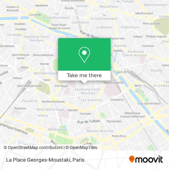 Mapa La Place Georges-Moustaki