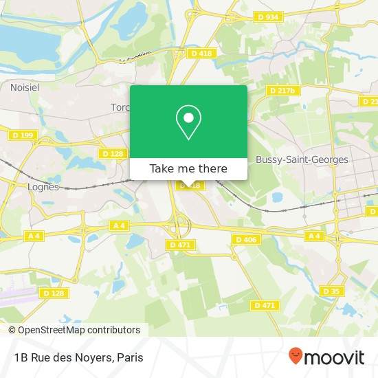 Mapa 1B Rue des Noyers