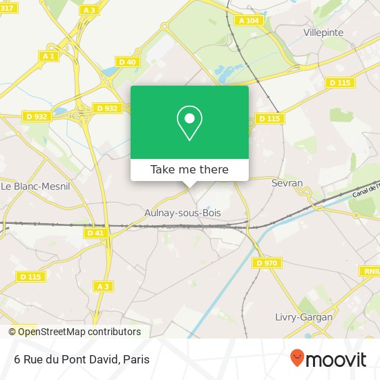 Mapa 6 Rue du Pont David