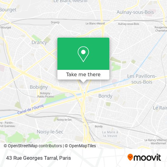 Mapa 43 Rue Georges Tarral