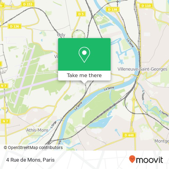 Mapa 4 Rue de Mons