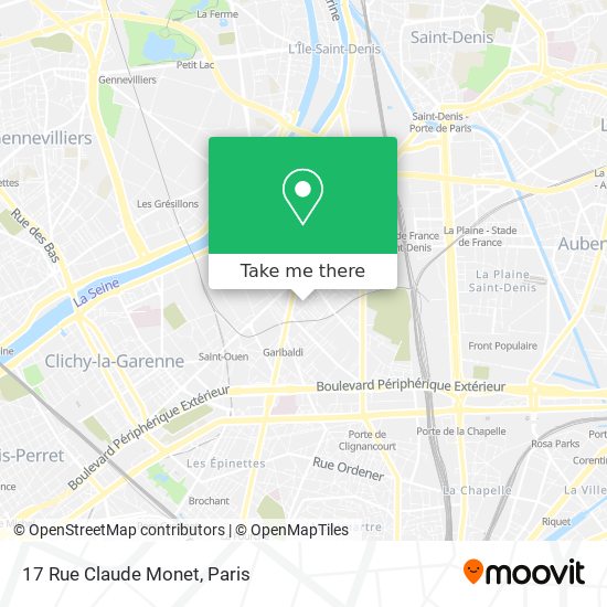 Mapa 17 Rue Claude Monet