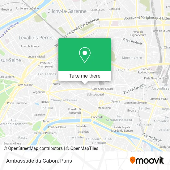 Ambassade du Gabon map