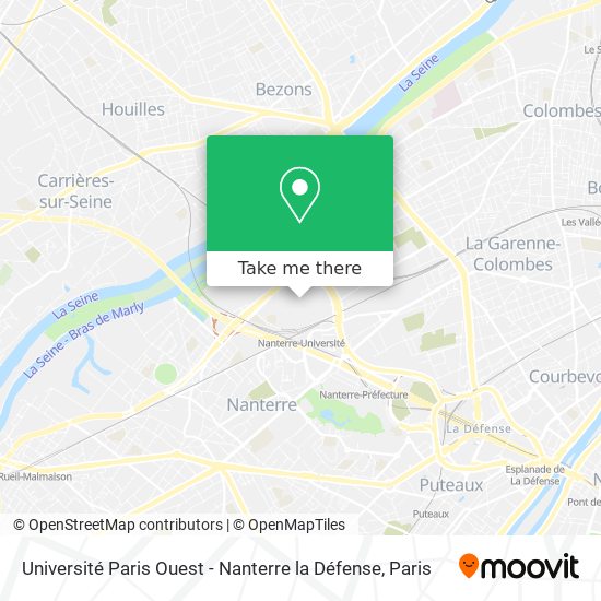 Université Paris Ouest - Nanterre la Défense map