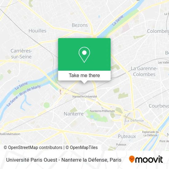 Université Paris Ouest - Nanterre la Défense map