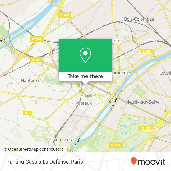 Mapa Parking Cassis La Defense