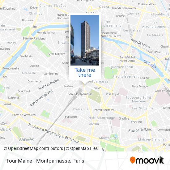 Tour Maine - Montparnasse map