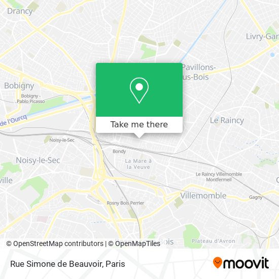 Mapa Rue Simone de Beauvoir