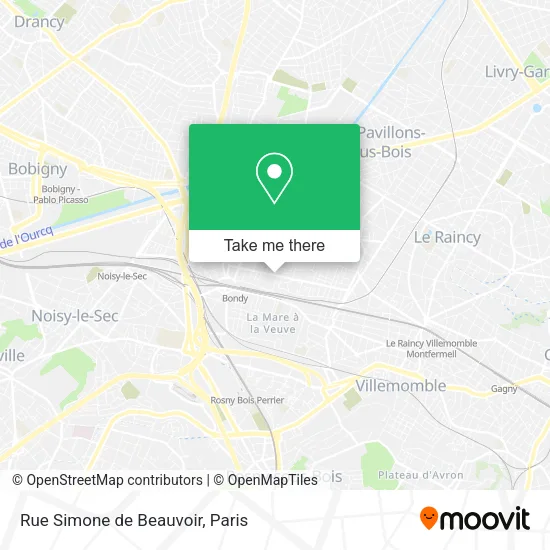 Rue Simone de Beauvoir map