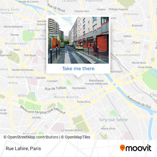 Mapa Rue Lahire