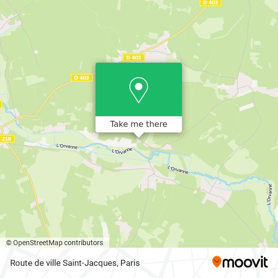 Mapa Route de ville Saint-Jacques