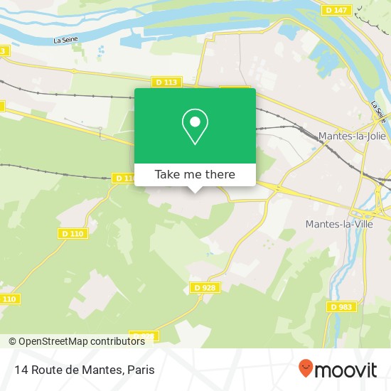 Mapa 14 Route de Mantes