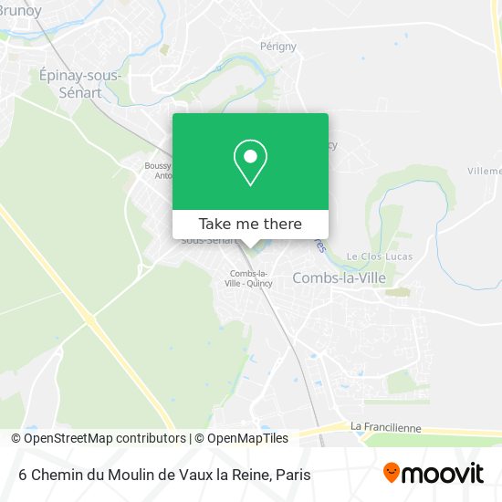 Mapa 6 Chemin du Moulin de Vaux la Reine