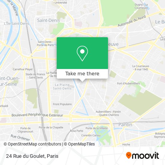Mapa 24 Rue du Goulet