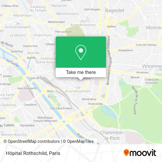 Mapa Hôpital Rothschild